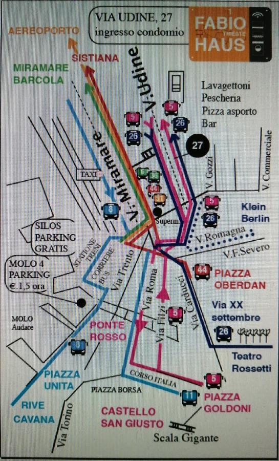 Appartamento Fabio Haus, aria condizionata, wi-fi Trieste Esterno foto